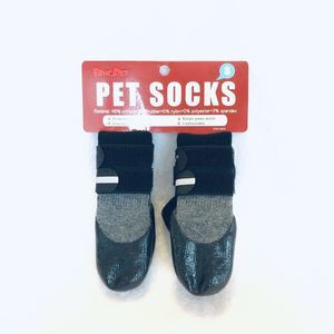 BingPet Pet Socks Non Skid Grey/Black‎ Size Small
